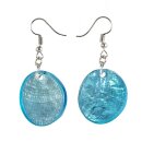 Ohrringe oval himelblau, Capiz