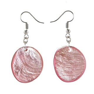 Ohrringe oval rose, Capiz