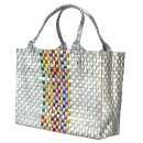 Saftpack UPCYCLING Tasche STRIPE, Silber/Bunt SONDERPREIS