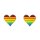 Ohrstecker REGENBOGEN-HERZ Flaschenkurbis