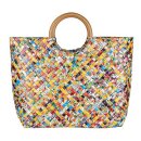 Saftpack UPCYCLING Handtasche Rattan, bunt
