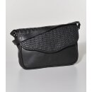 TASCHE Flechtdesign schwarz, Rindsleder, 29x5,5xH18cm
