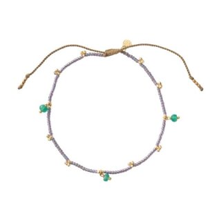 Spice Aventurine goldfarbig Fußkettchen