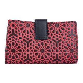 Börse 9x15 cm MAHAL rotbraun, Ziegen-, Rindsledermix