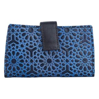 Borse 9 x15 cm MAHAL midnight blue, Ziegen-, Rindsledermix