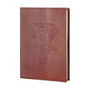 Notizbuch ELEFANT M braun nachfullbar, Leder