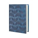 Notizbuch KRANICH M nachfullbar, blau, Leder