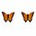 Ohrstecker SCHMETTERLING gelb, Flaschenkurbis