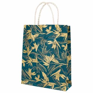 Geschenktute L STRELITZIE Petrolgrun, Loktapapier