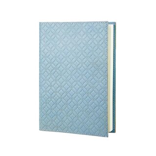 Notizbuch M ORNAMENTAL blau nachfullbar , Leder