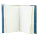Notizbuch M ORNAMENTAL blau nachfullbar , Leder