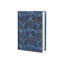 Notizbuch KRANICH S blau nachfullbar, Leder