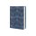 Notizbuch KRANICH S blau nachfullbar, Leder