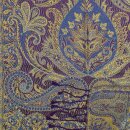 Schal PAISLEY violett-blau, 165x35cm, Seide