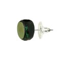 Ohrstecker rund, mini, grun, Palmnusssamen