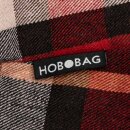 Tasche HOBOBAG Plaid, schwarz-rot, Wollmix