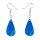 Ohrringe DROP, saphirblau, Capiz