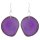 Ohrringe oval purpur lila, Tagua