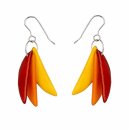 Ohrringe SLICES Feuerfarben, Tagua