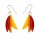 Ohrringe SLICES Feuerfarben, Tagua
