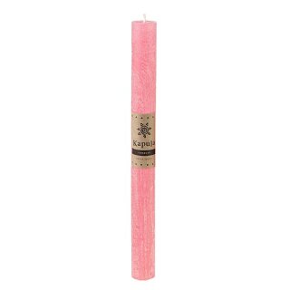 Stabkerze 23cm FROSTED zartpink, Kapula