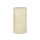 Stumpenkerze 6x10cm FROSTED creme, Kapula