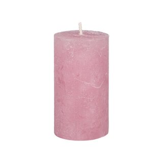 Stumpenkerze 6x10cm FROSTED zartpink, Kapula
