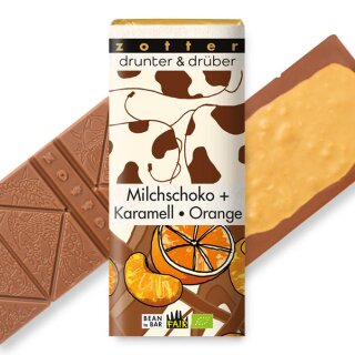 drunter + druber Milchschoko + Karamell ? Orange