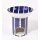 DUFTLAMPE Streifen blau, Keramik, dm8,5xH10,5+dm14xH4cm