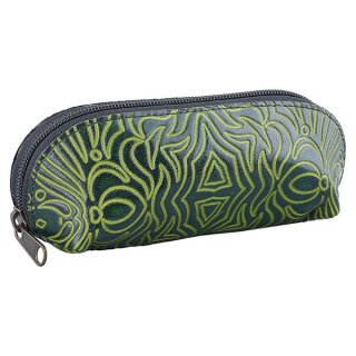 Stifte Etui Shanti INDIRA pine green, Ziegenleder