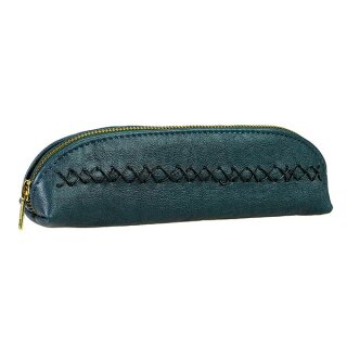 Stiftetasche 23x5cm STITCH blau, Leder