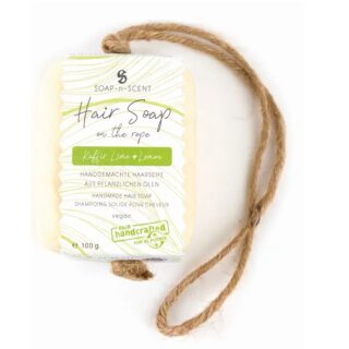 Haarseife "Hair Soap on the rope"- Kaffir Lime & Lemon