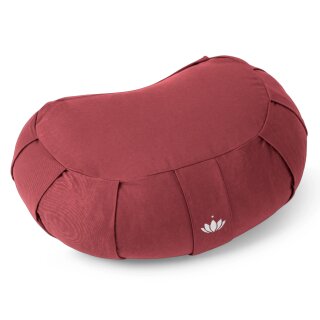 Zafu-Meditationskissen SIDDHA Halbmond Bordeaux