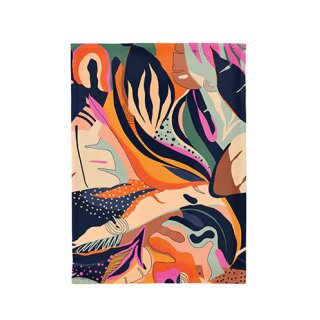 Organic kitchen towel - botanical garden