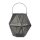 Laterne 28x25cm DIAMOND schwarz-gold, Eisenblech