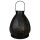 Laterne CALABASH Floral 30cm, schwarz-gold, Eisenblech