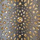 Windlicht 13x23cm STARLIGHT schwarz-gold