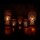 Windlicht 13x23cm STARLIGHT schwarz-gold
