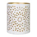 Windlicht 10x13cm FIRESTARS weis-gold, Eisenblech