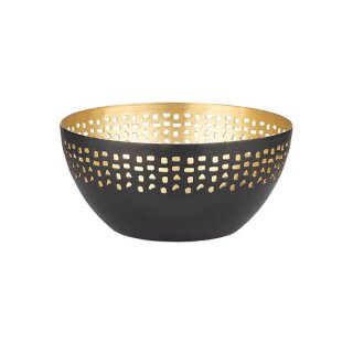 Lichtschale SPOT, 11x5cm, schwarz-gold, Eisenblech