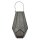 Laterne 38x23cm DIAMOND, schwarz-gold, Eisenblech