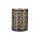 Windlicht 8x10cm SNOWFLAKE schwarz-gold, Eisenblech