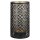 Windlicht 13x23cm ORNAMENT schwarz-gold, Eisenblech
