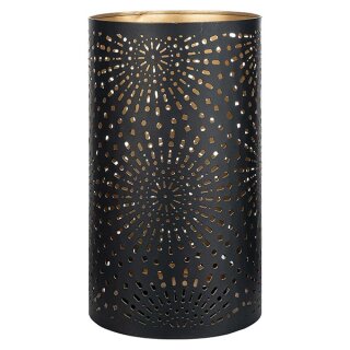 Windlicht 13x23cm SUNRISE schwarz-gold, Eisenblech