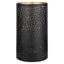 Windlicht 13x23cm SUNRISE schwarz-gold, Eisenblech