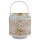 Laterne 10x11,5 cm SUNDOWN grau-gold, Eisenblech