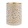 Windlicht 8x10cm FIRESTARS beige-gold, Eisenblech