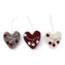 Herz Beeren, 3er Set, 6 cm
