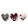 Herz Beeren, 3er Set, 6 cm