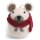 Eisbär mit Schal, 6 cm